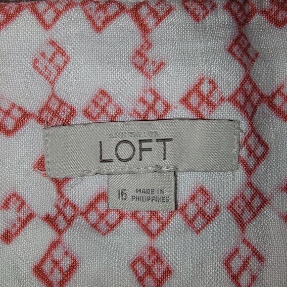 Ann Taylor LOFT linen blend mini skirt size 16 - Picture 6 of 7